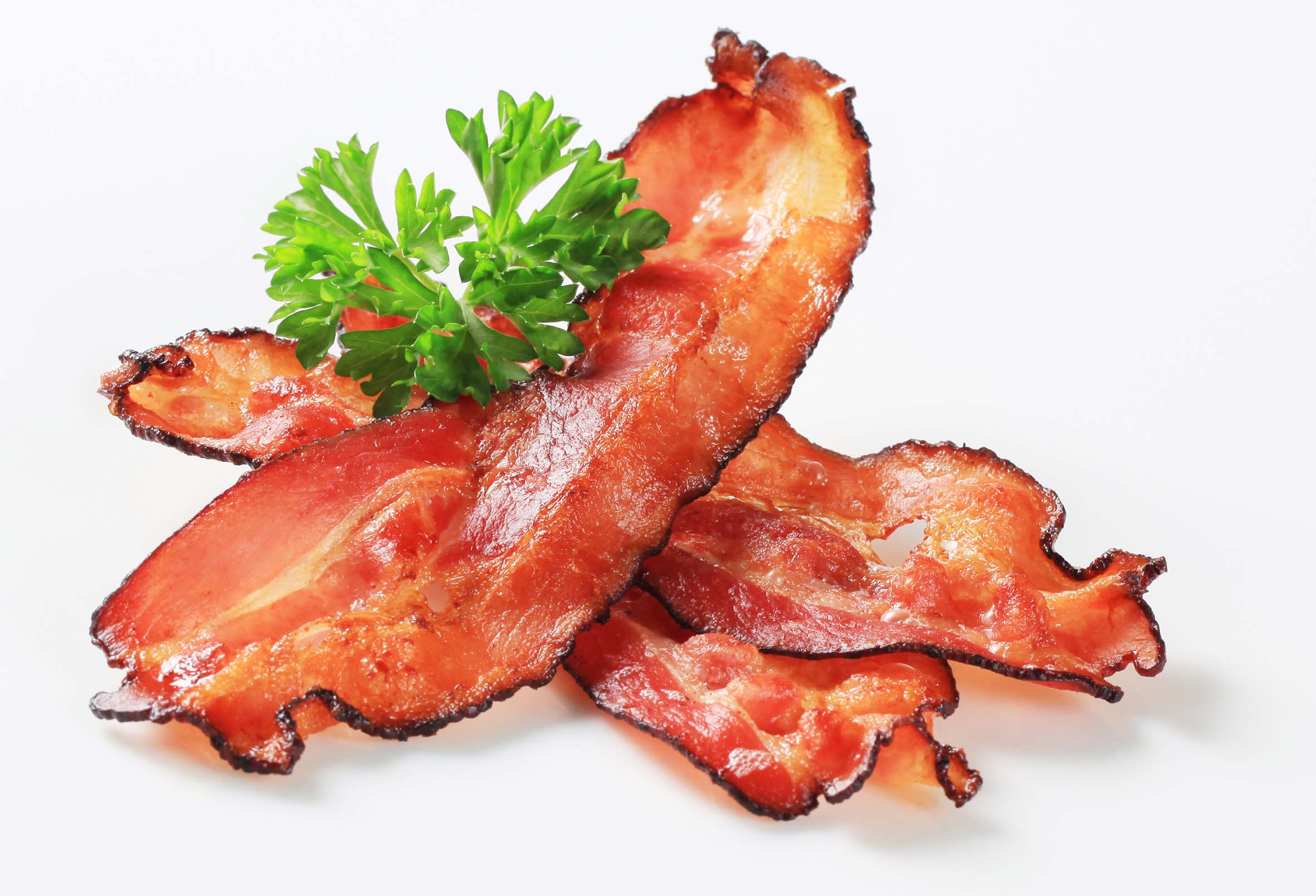 Crispy pan-fried strips of bacon